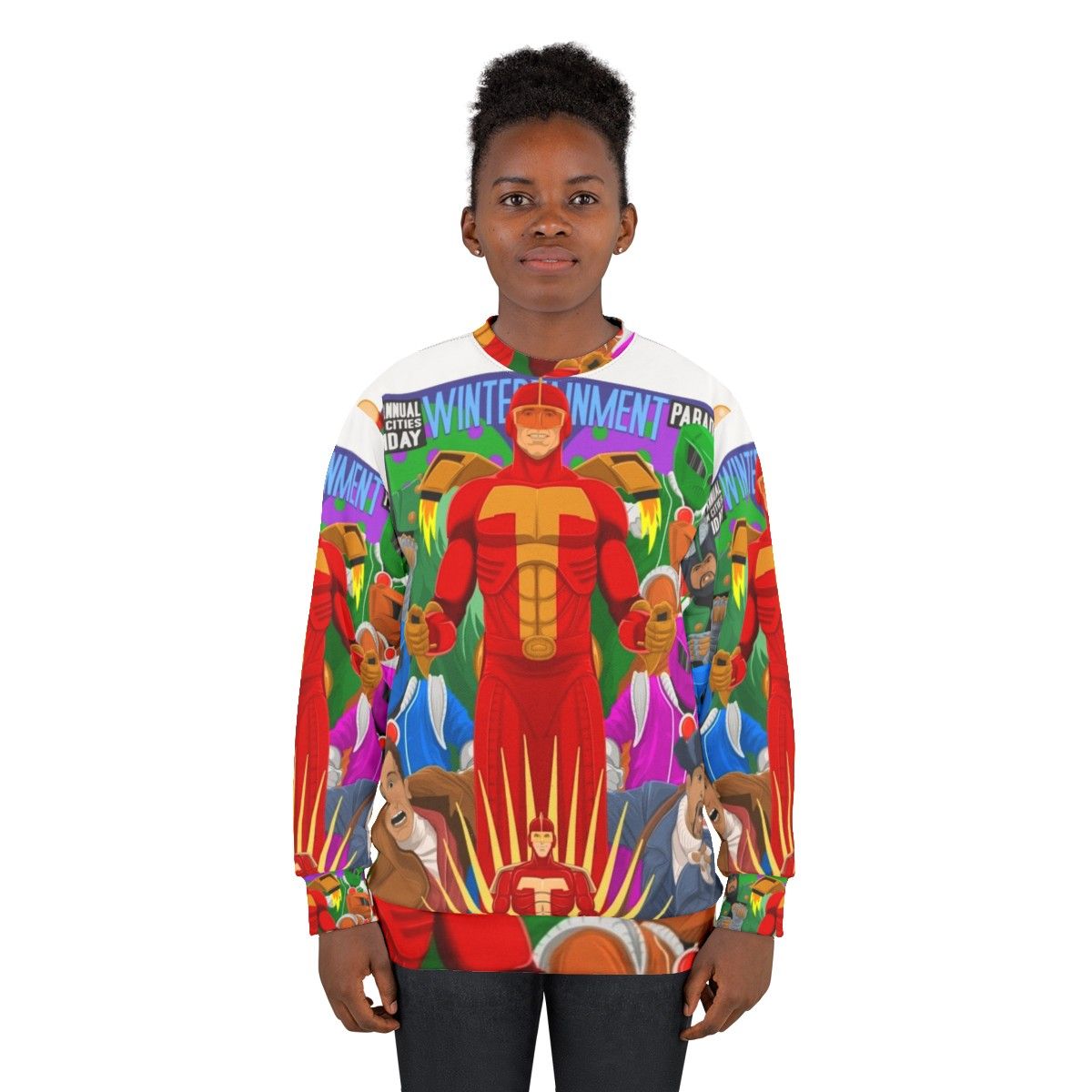 It's Turbo Time Sweatshirt - Jingle All The Way Christmas Sweater with Turboman - women