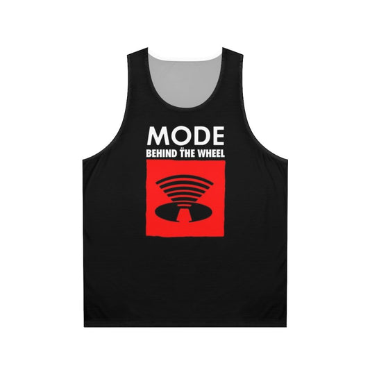 Retro unisex tank top with 80s and 90s synthpop design