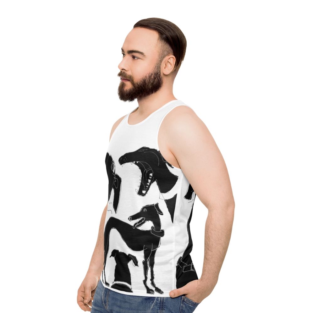 Greyhound Pixel Graphic Tank Top - men side