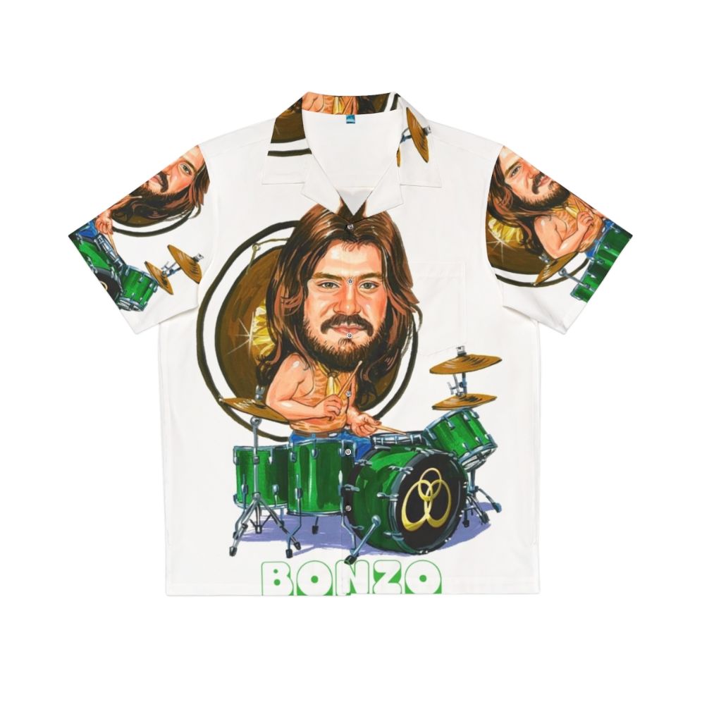 John Bonham Hawaiian Shirt with Led Zeppelin Inspired Design