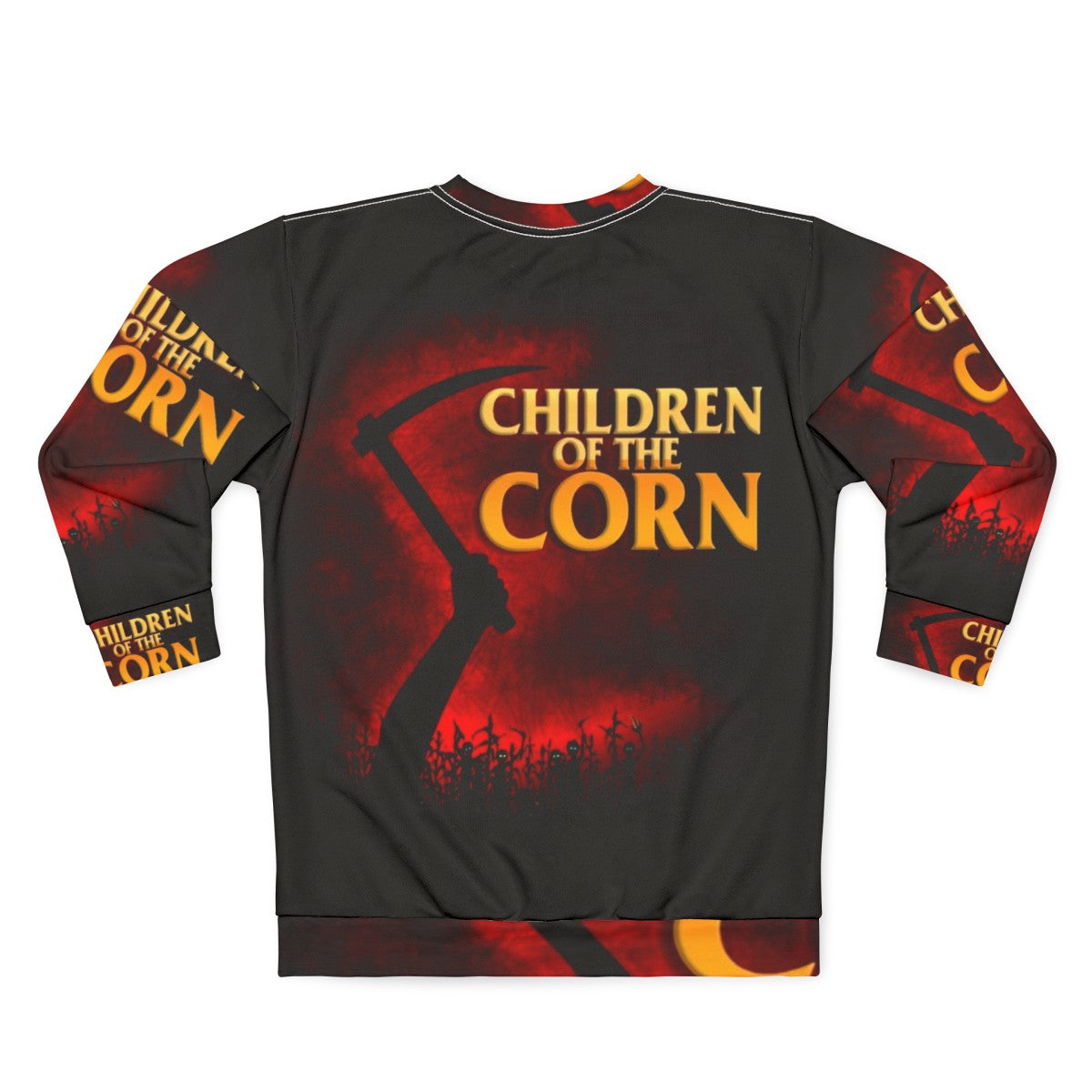 "Children of the Corn" horror movie themed sweatshirt - Back