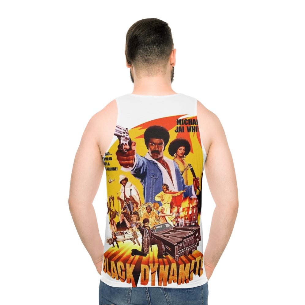 Black Dynamite Unisex Tank Top - men back