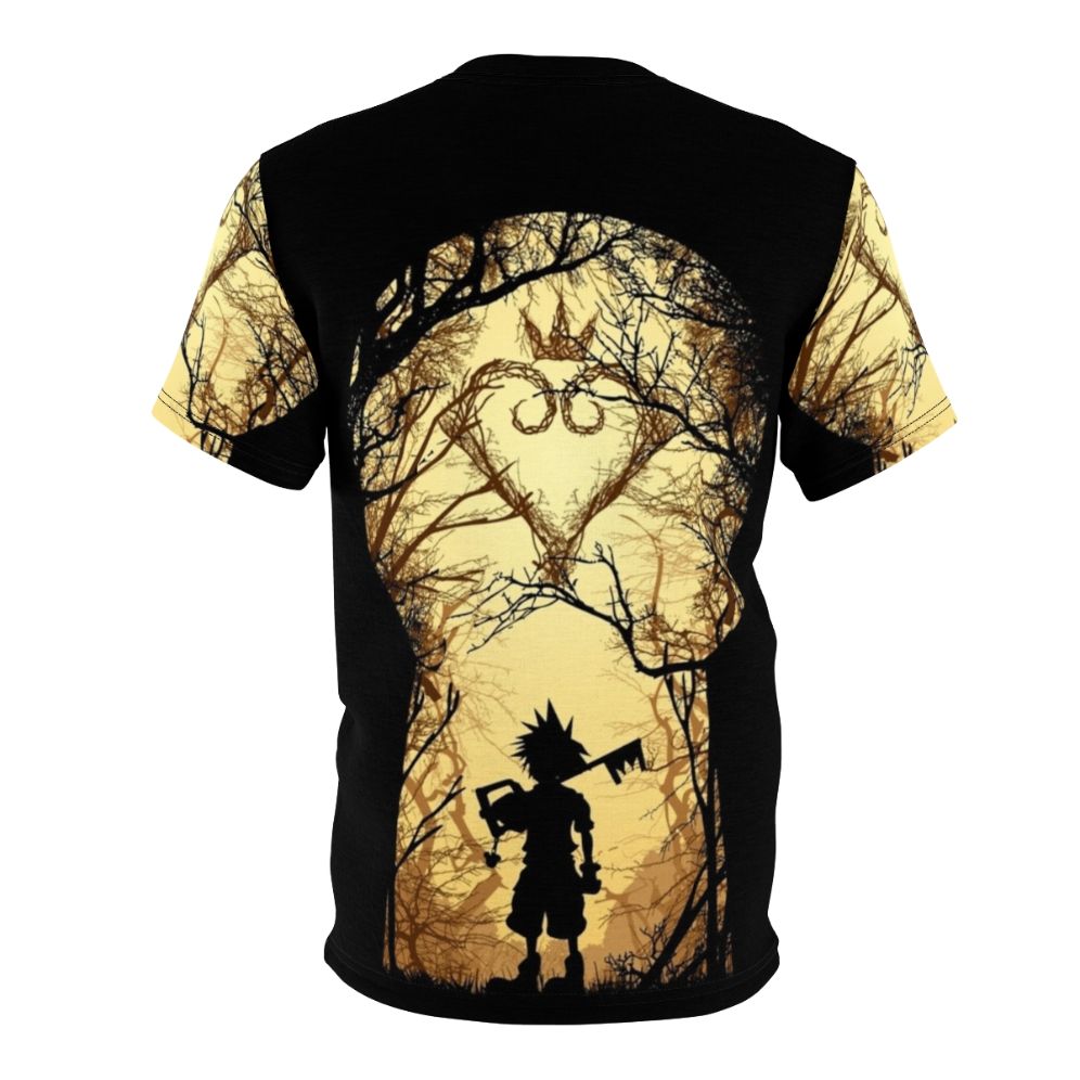 Stylish t-shirt featuring a custom kingdom hearts-inspired design with celestial elements - Back