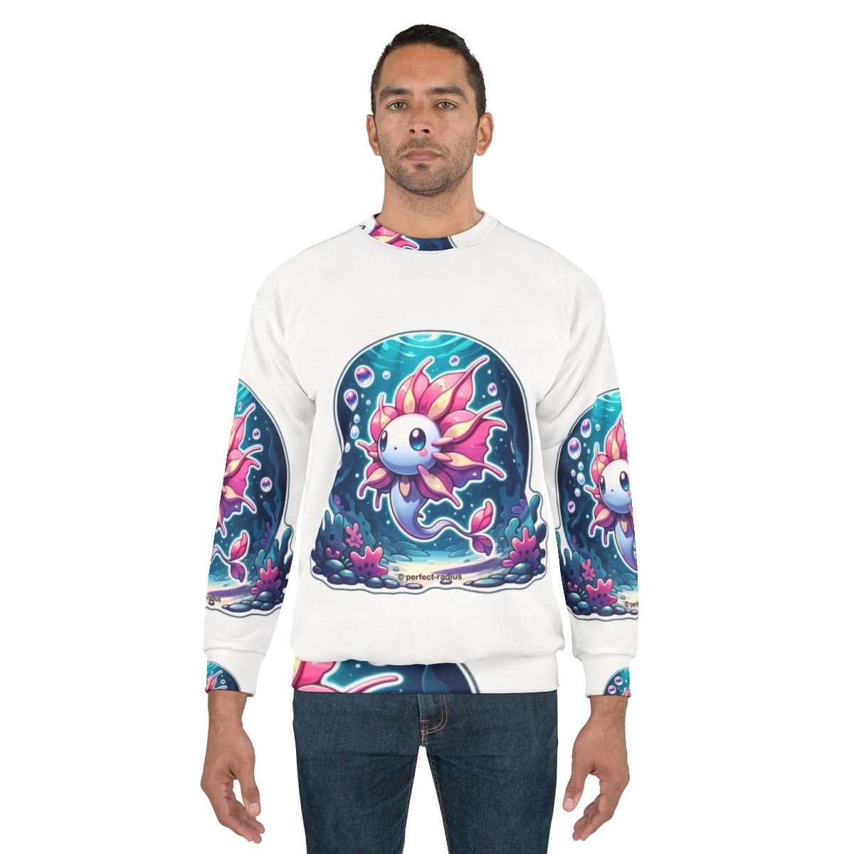 Legendary petal fish fantasy sweatshirt - men