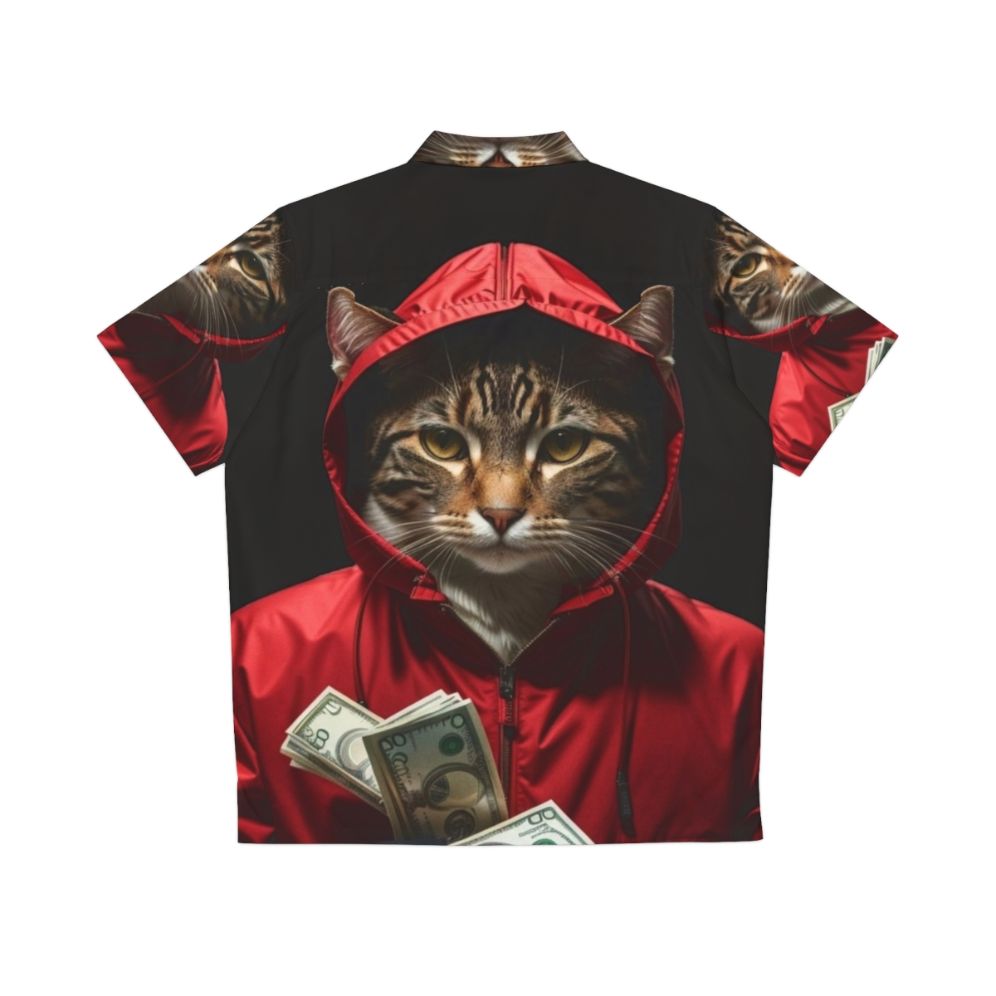 Money Heist La Casa De Papel Cat Hawaiian Shirt - Back