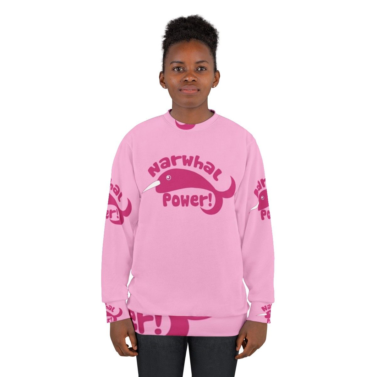 Narwhal Power Sweatshirt with Cute and Retro Design - women