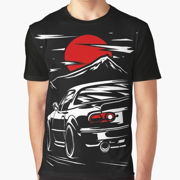 Mazda MX-5 Miata graphic t-shirt with zoom zoom design for car lovers