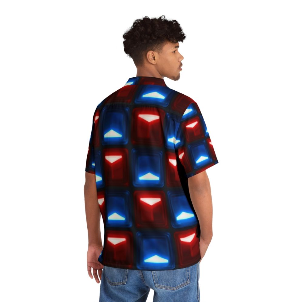 Beat Saber V2 Block Pattern Hawaiian Shirt - People Back