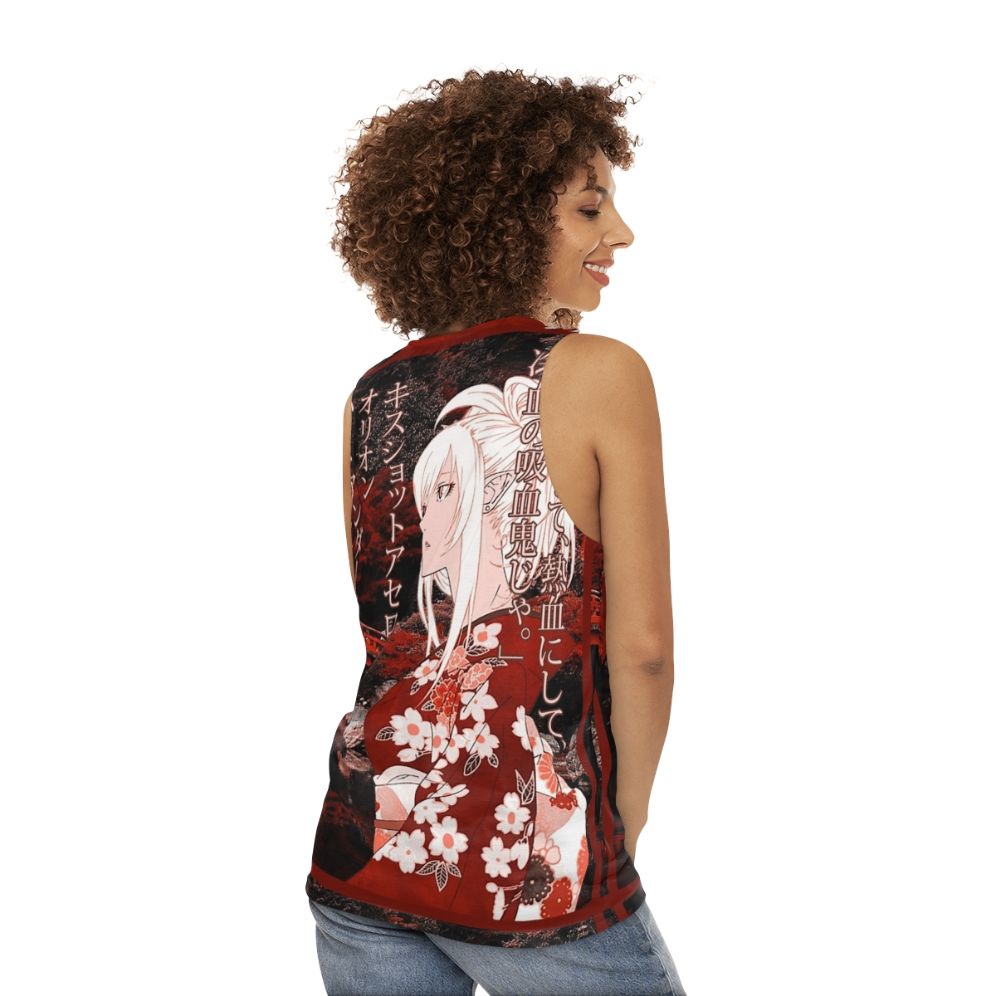 Shinobu Oshino Yukata Inspired Unisex Tank Top - women back