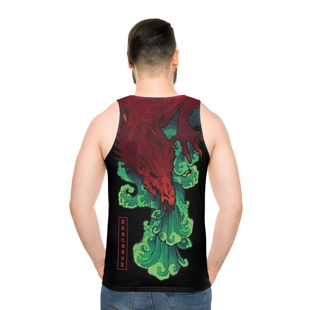 Japanese Dracarys Unisex Tank Top - men back