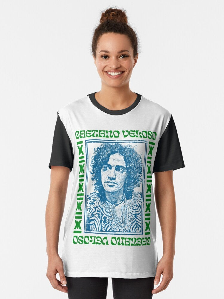 Vintage graphic t-shirt featuring the image of Brazilian singer and songwriter Caetano Veloso - Women