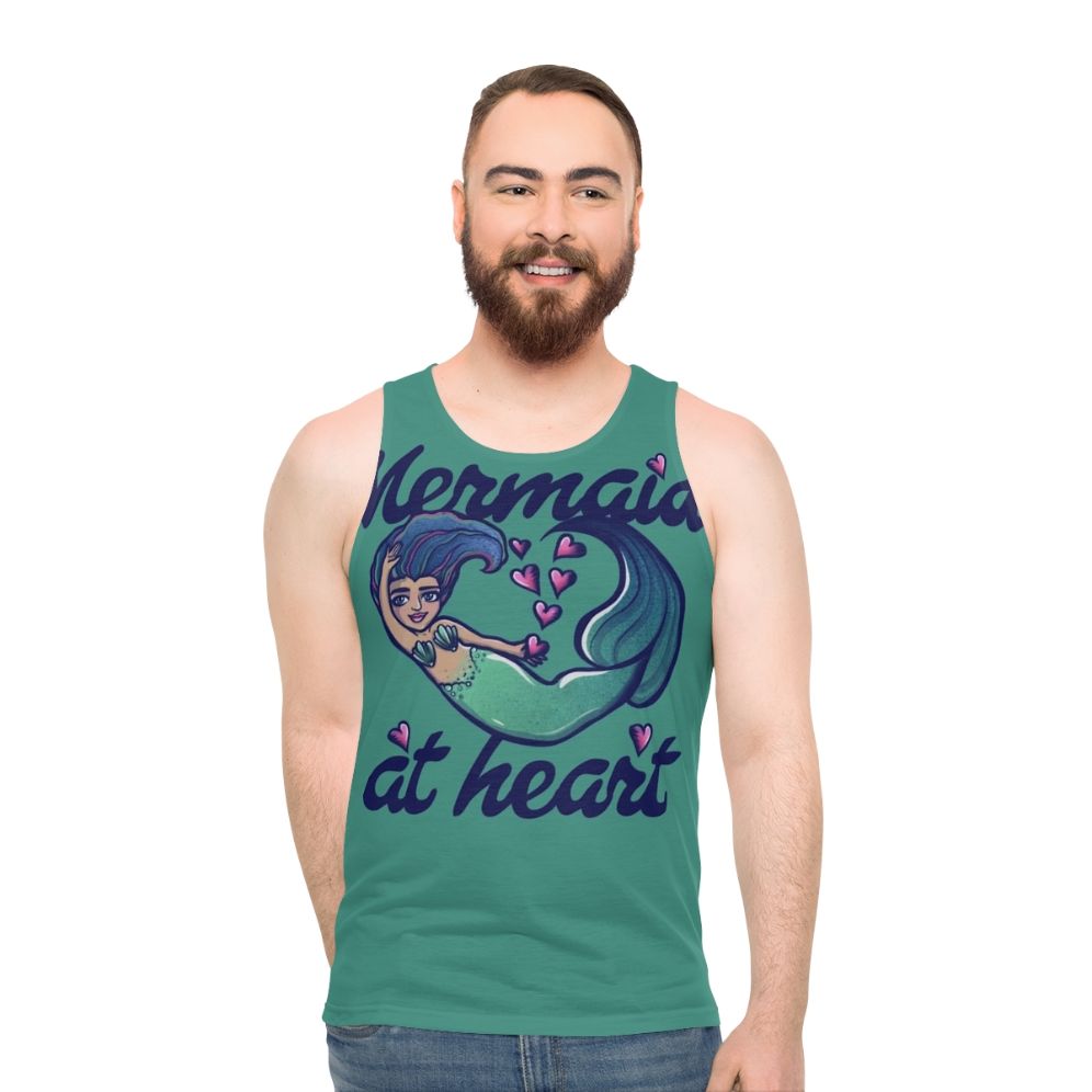 Mermaid-themed unisex tank top - men