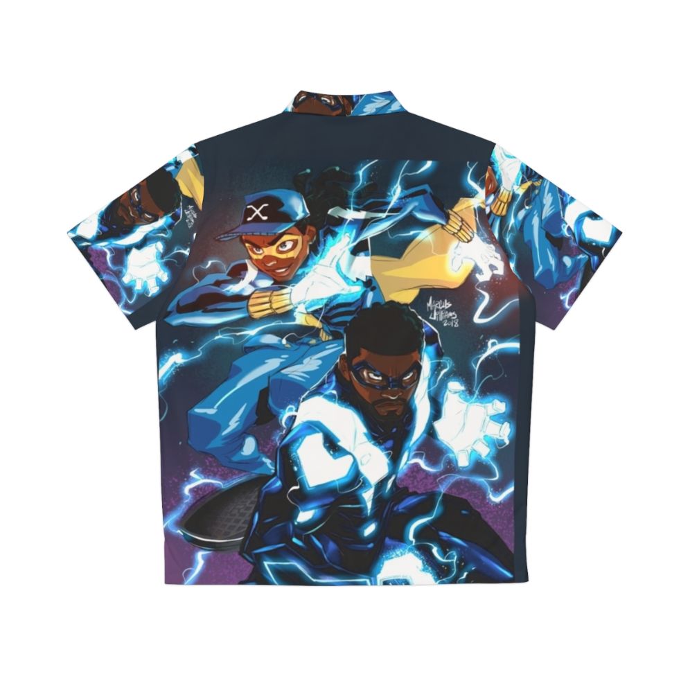 Black Lightning Hawaiian Shirt - Back