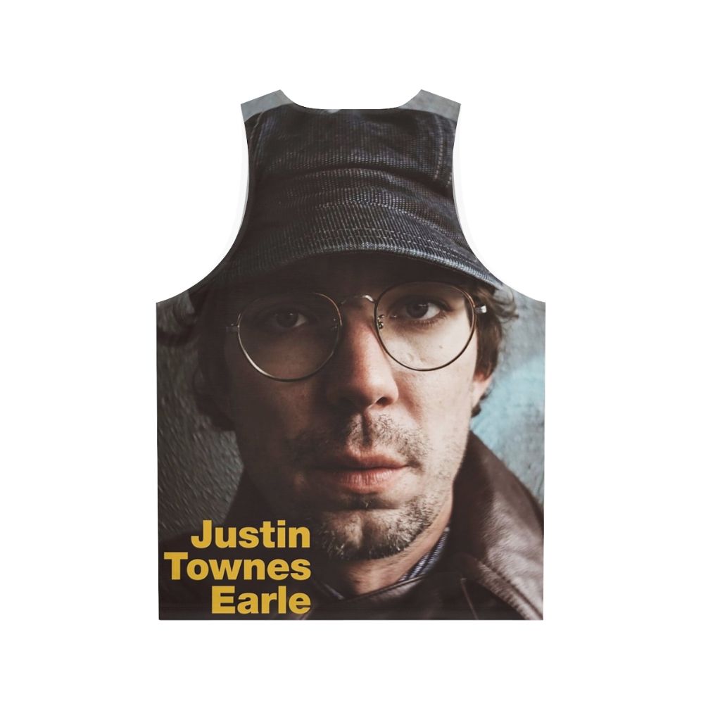 Justin Townes Earle American World Music Unisex Tank Top - Back