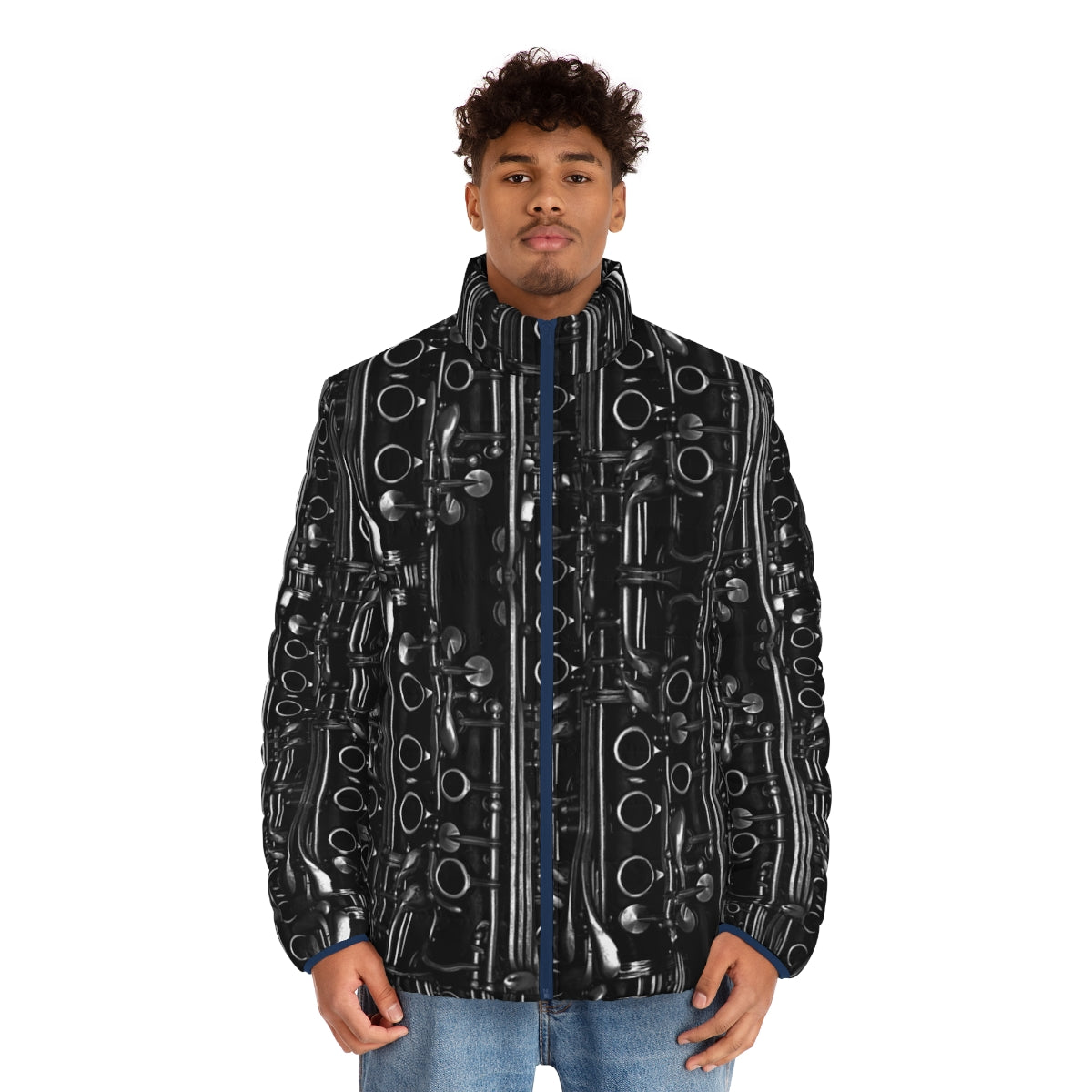 Clarinets All Over Print Puffer Jacket - men front