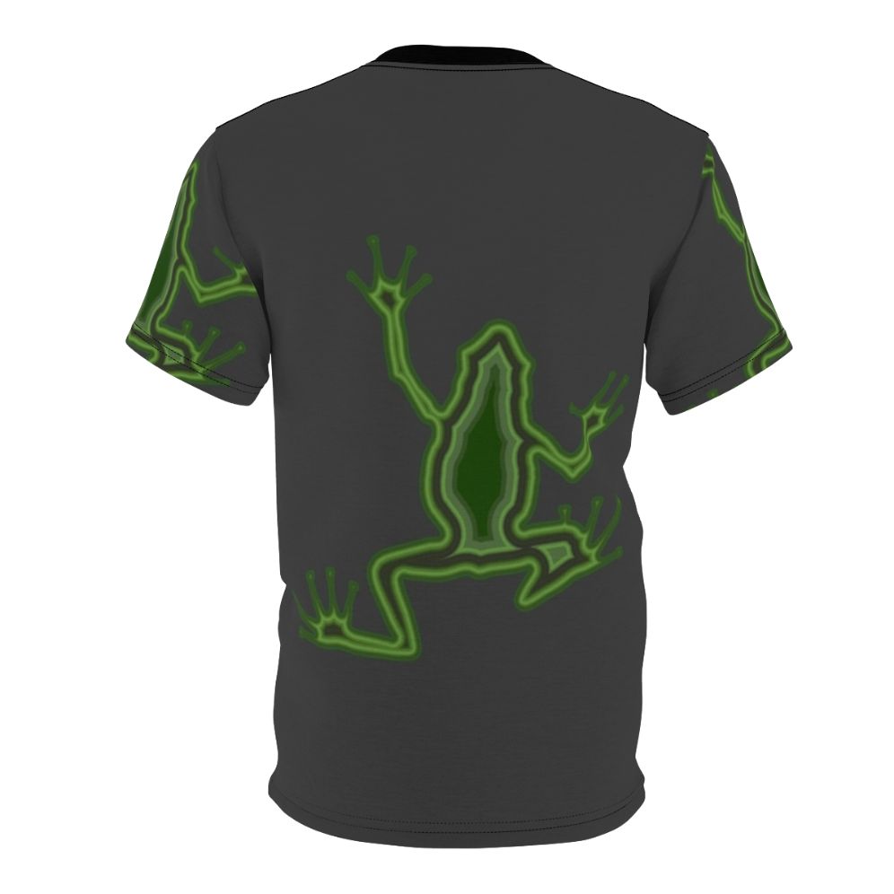 Vibrant T-shirt design featuring a colorful frog, representing legendary animals and nature - Back