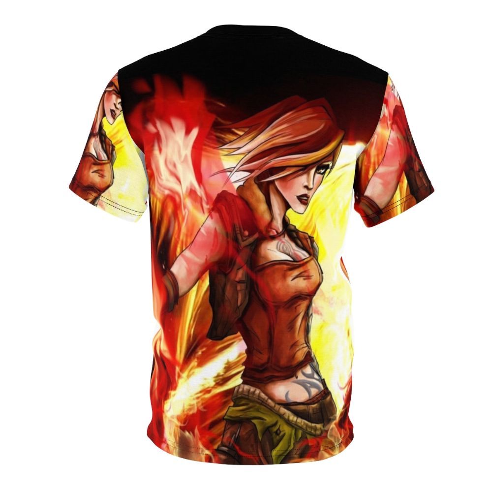 Borderlands Lilith Siren inspired fan art graphic on a t-shirt - Back