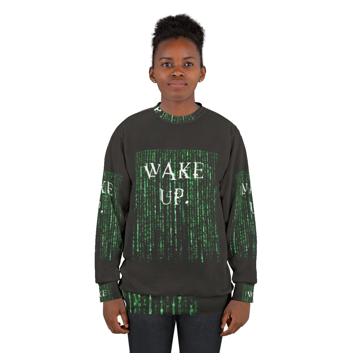 Matrix "Wake Up Neo" Motivational Sweatshirt - women