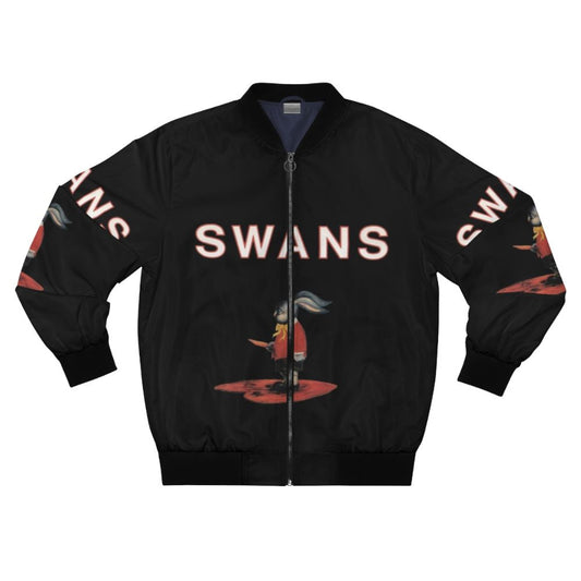 Swans post-punk bomber jacket with experimental and alternative design