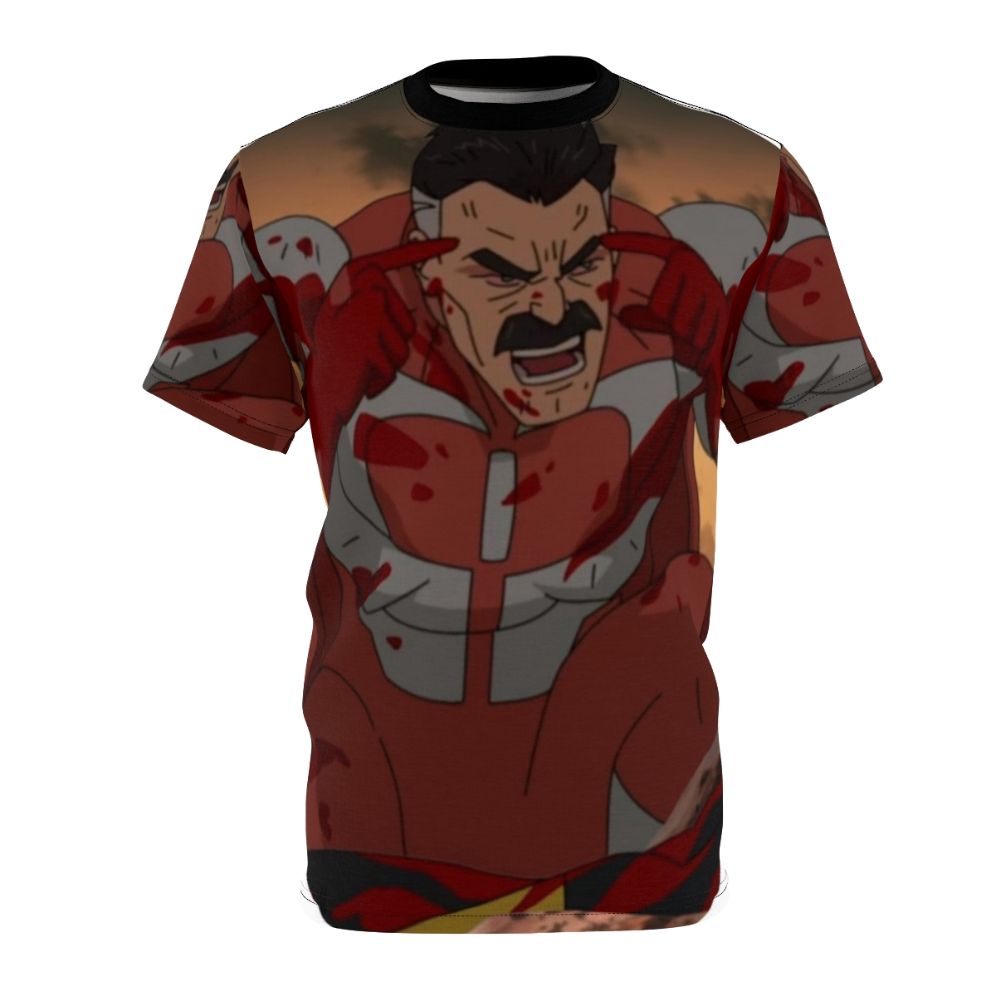 Stylish Omni Man inspired t-shirt featuring the Invincible superhero character