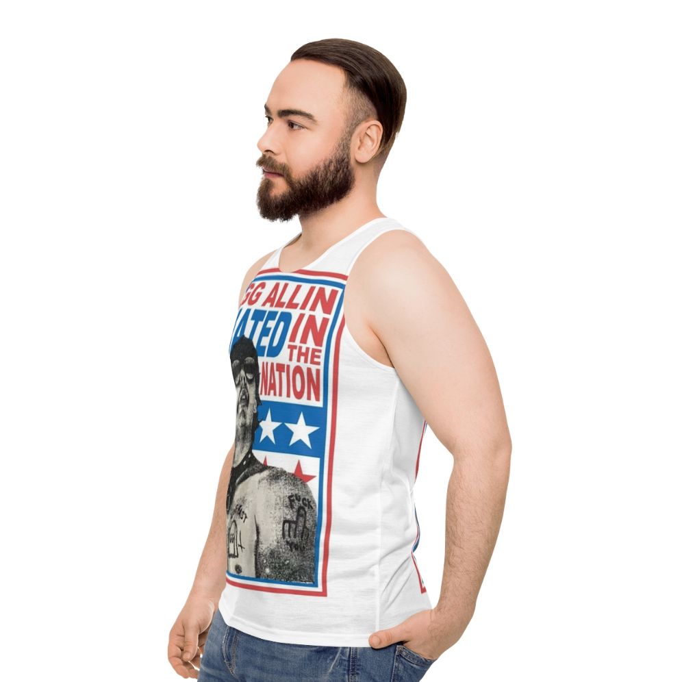 GG Allin 'Hated in the Nation' Unisex Tank Top - men side