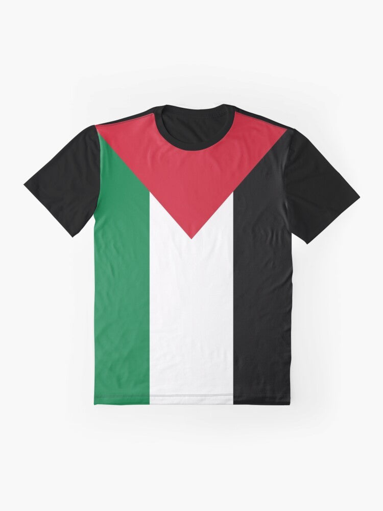 Middle East Palestine Flag Graphic T-Shirt - Flat lay