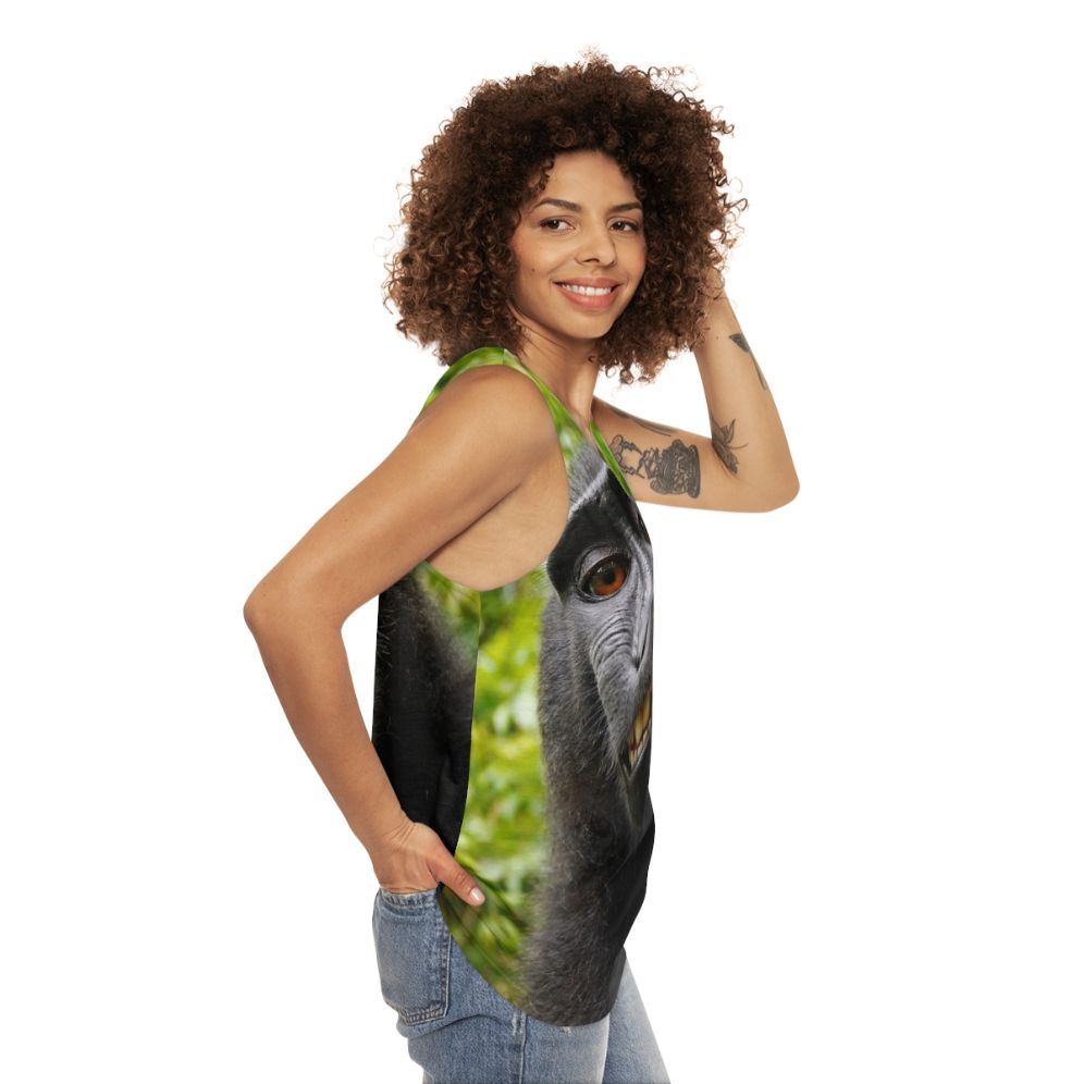 Monkey Unisex Tank Top - women side