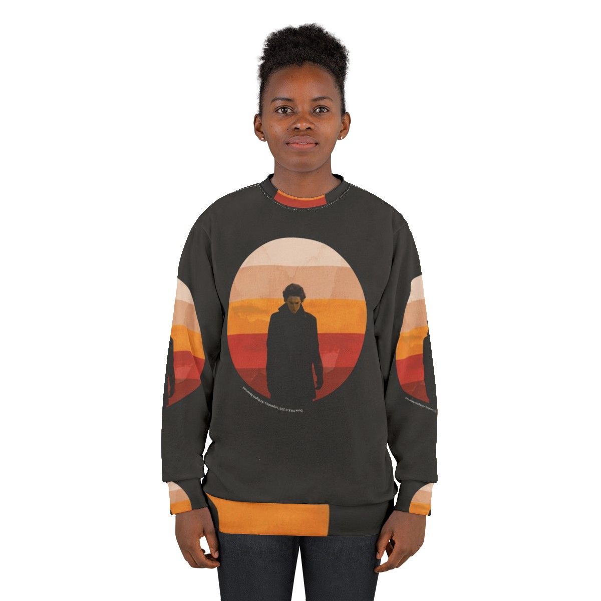 Dune 2020 Inkpress Artwork Sweatshirt featuring the iconic Dune movie and book elements - women