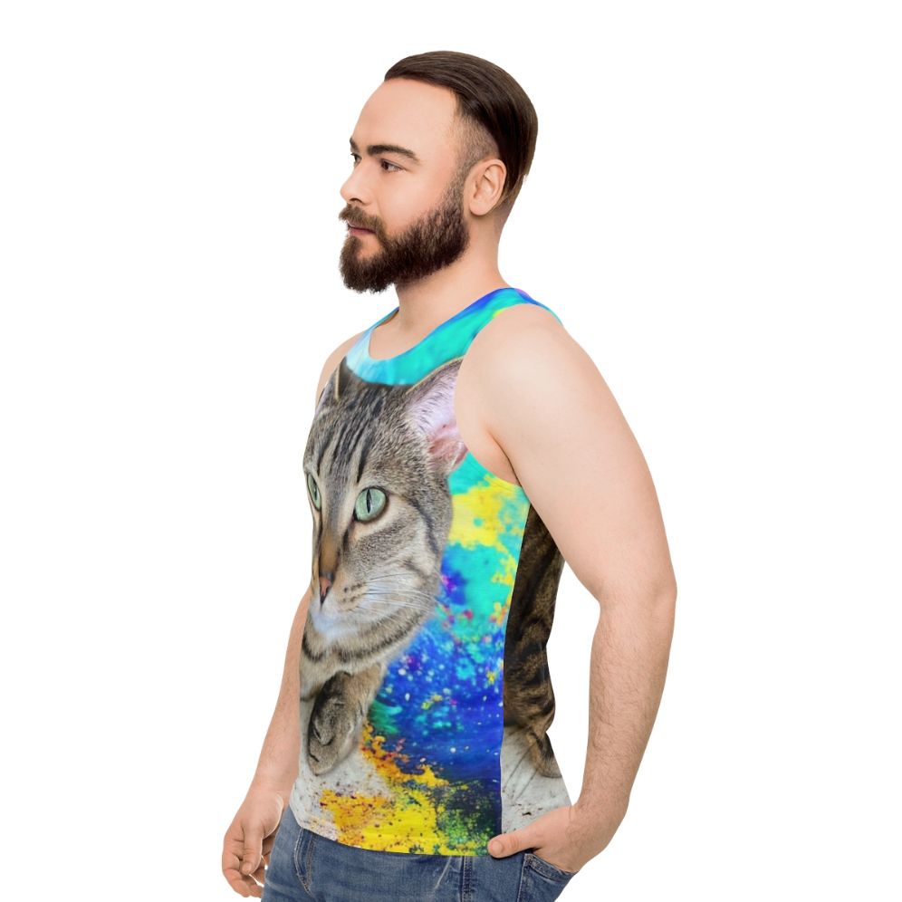 Psychedelic Unisex Tank Top - men side