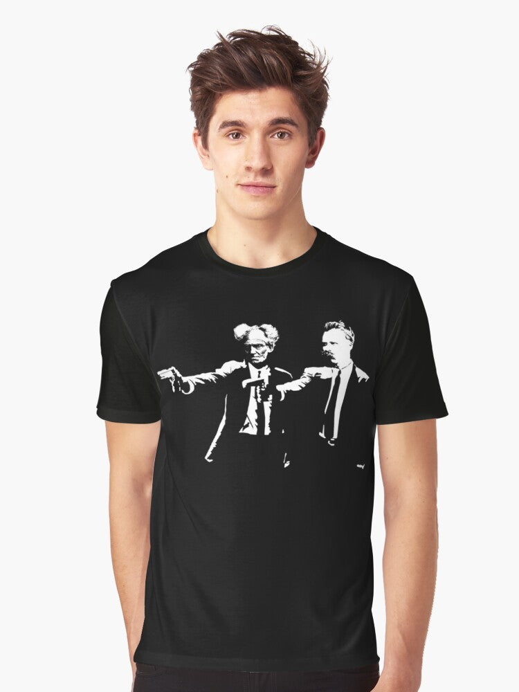 Schopenhauer and Nietzsche portrait graphic design on a t-shirt - Men