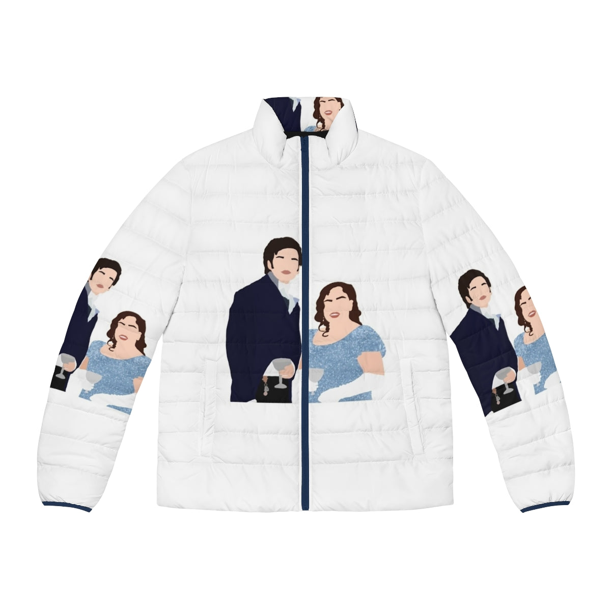 Bridgerton Penelope and Colin Smiling Puffer Jacket - Inspired by the hit Netflix series