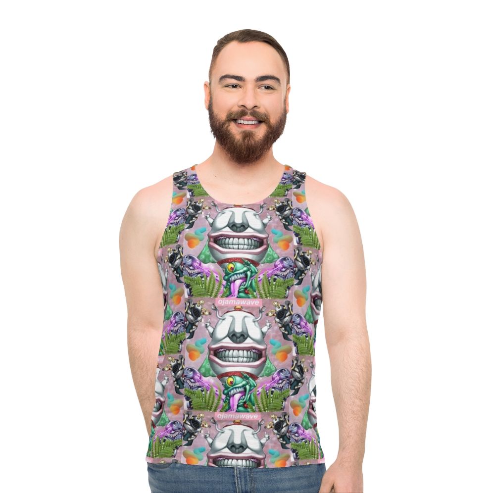 Ojama Wave Unisex Yugioh Vaporwave Aesthetic Tank Top - men