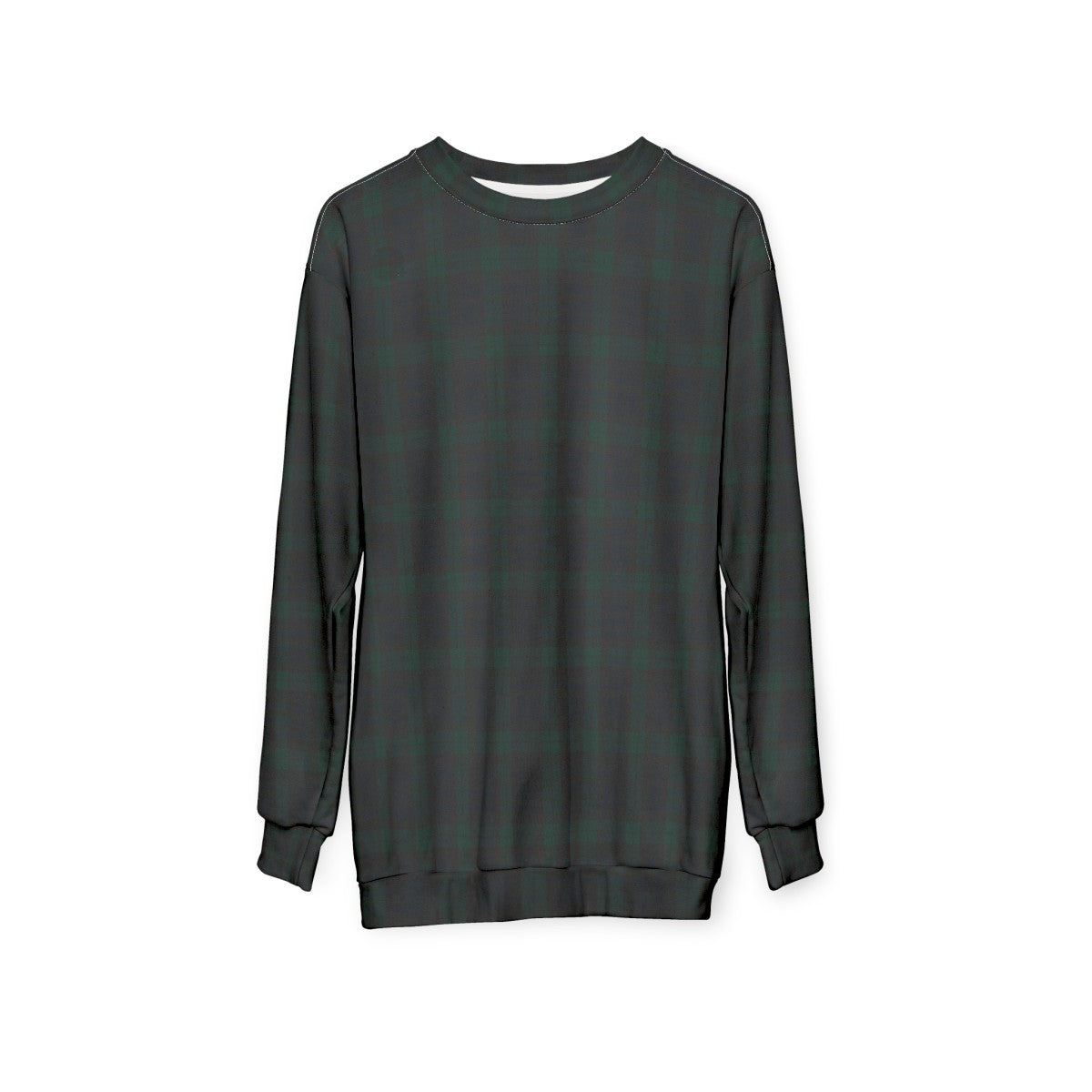 Green and Blue Tartan Plaid Autumn Sweatshirt - hanging