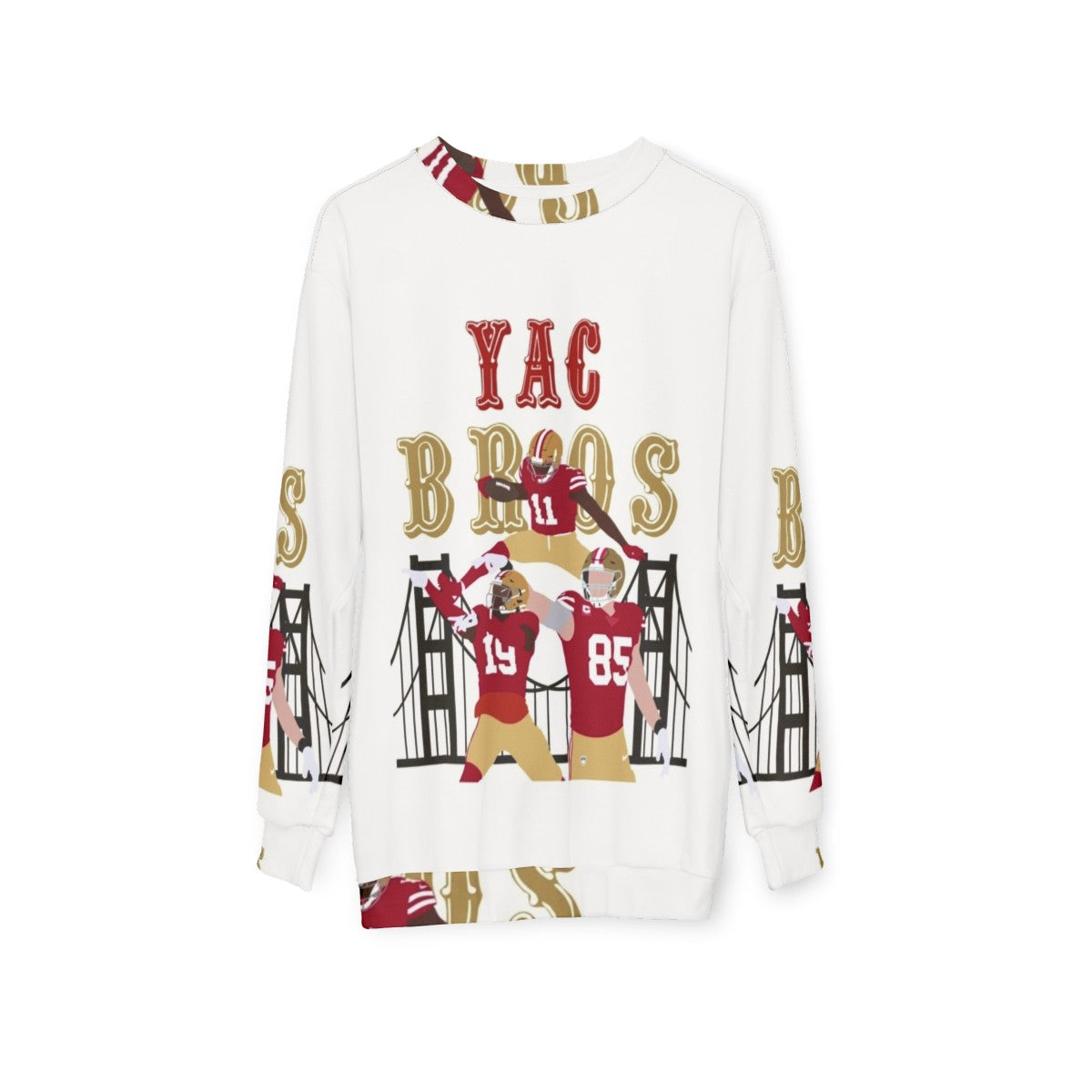 Yac Bros San Francisco 49ers NFL Football Sweatshirt - hanging