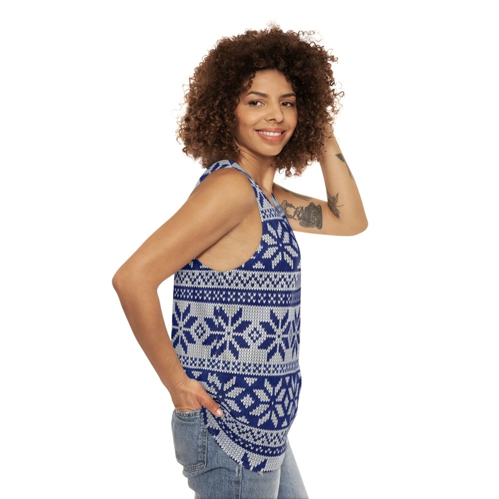 Knitted Christmas tank top - women side