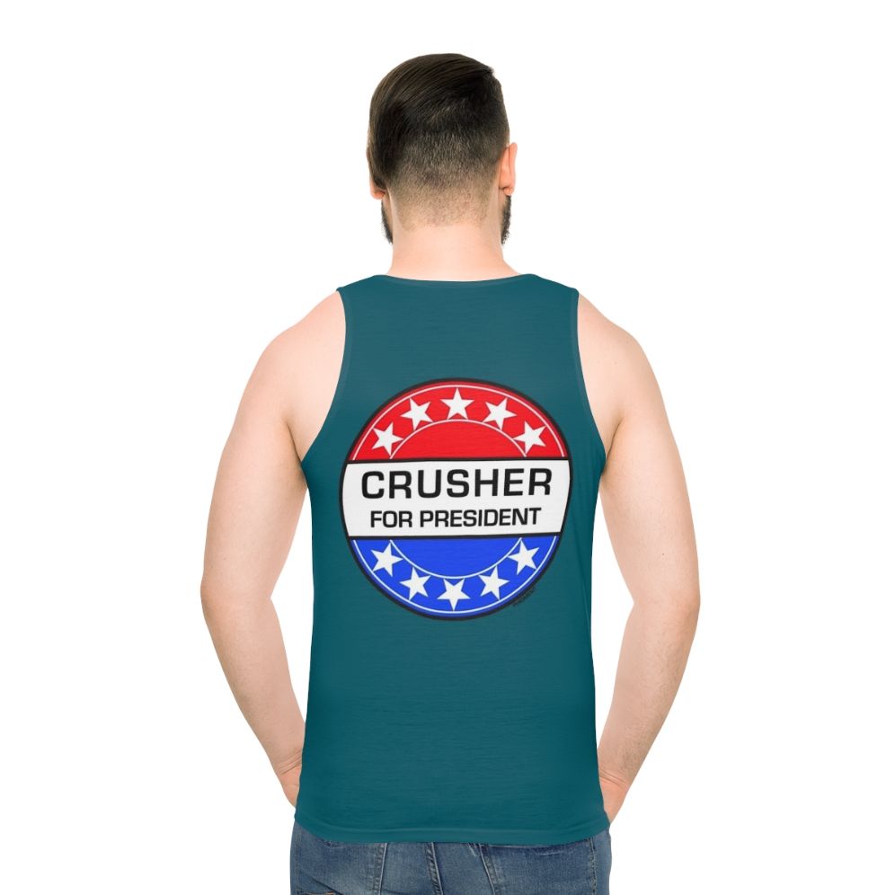 Crusher For President Sci-Fi Unisex Tank Top - men back