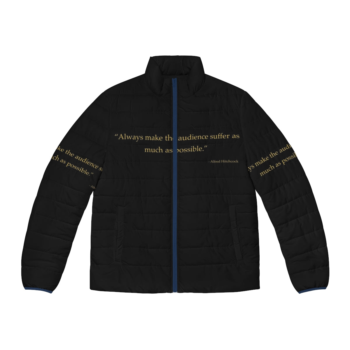 Alfred Hitchcock Quote "Sweet Revenge" Puffer Jacket