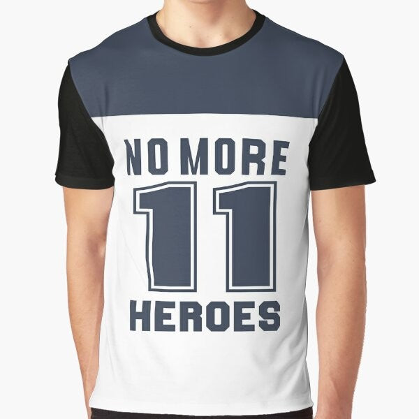 No More Heroes Graphic T-Shirt in Dark Blue