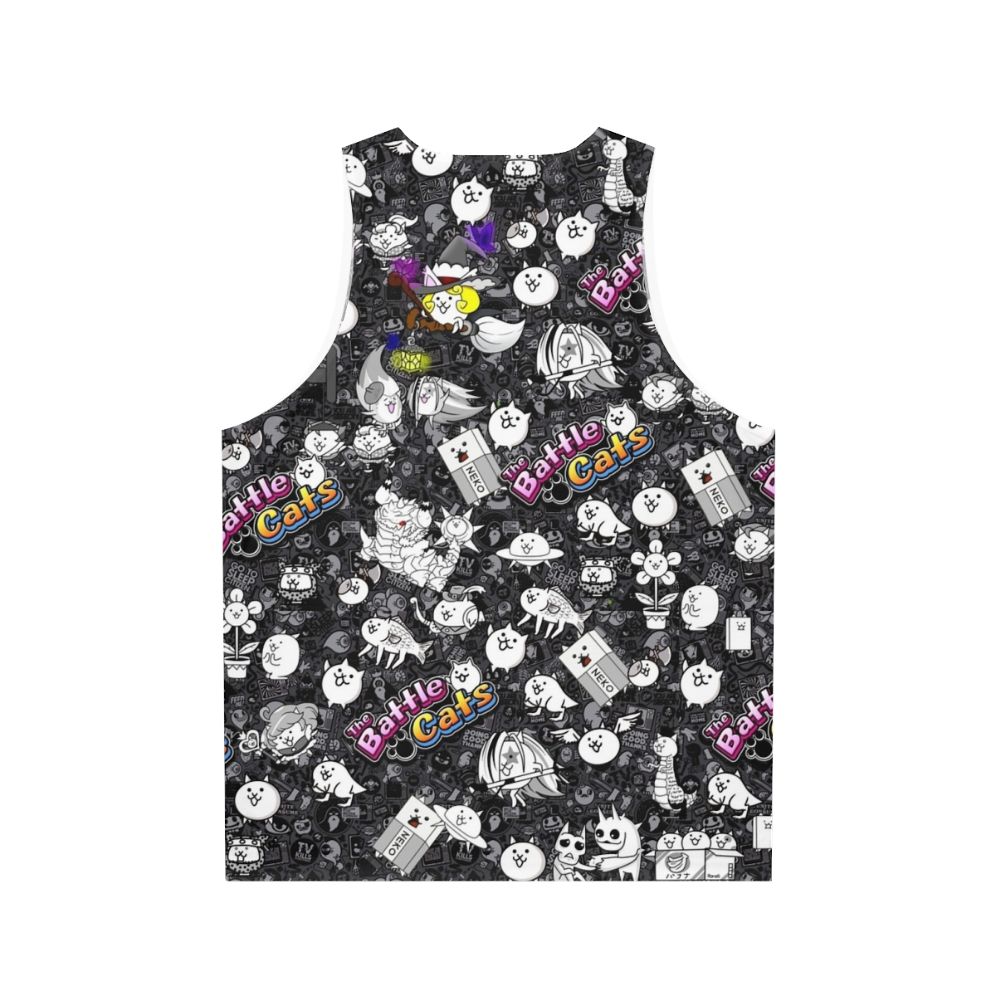 Battle Cats Unisex Tank Top with Cute Anime Style Cats - Back