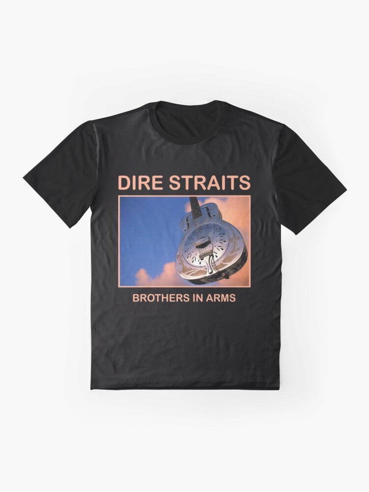 Dire Straits Brothers In Arms Guitar Graphic T-Shirt - Flat lay