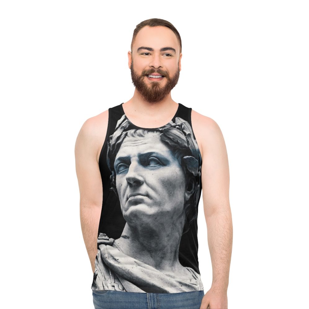 Caesar Unisex Tank Top - Roman General Statue Graphic Tee - men