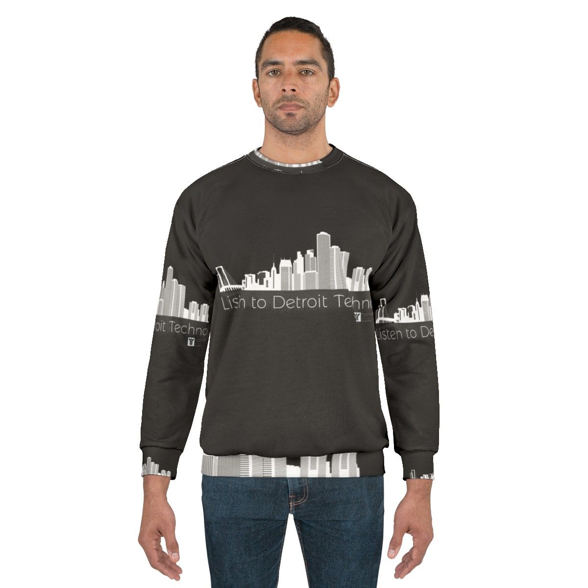 Detroit Techno DJ Sweatshirt with Hypnotzd Music Logo - men