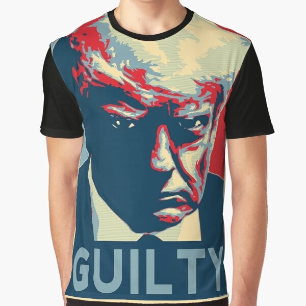 Trump Guilty Mugshot Graphic T-Shirt Design