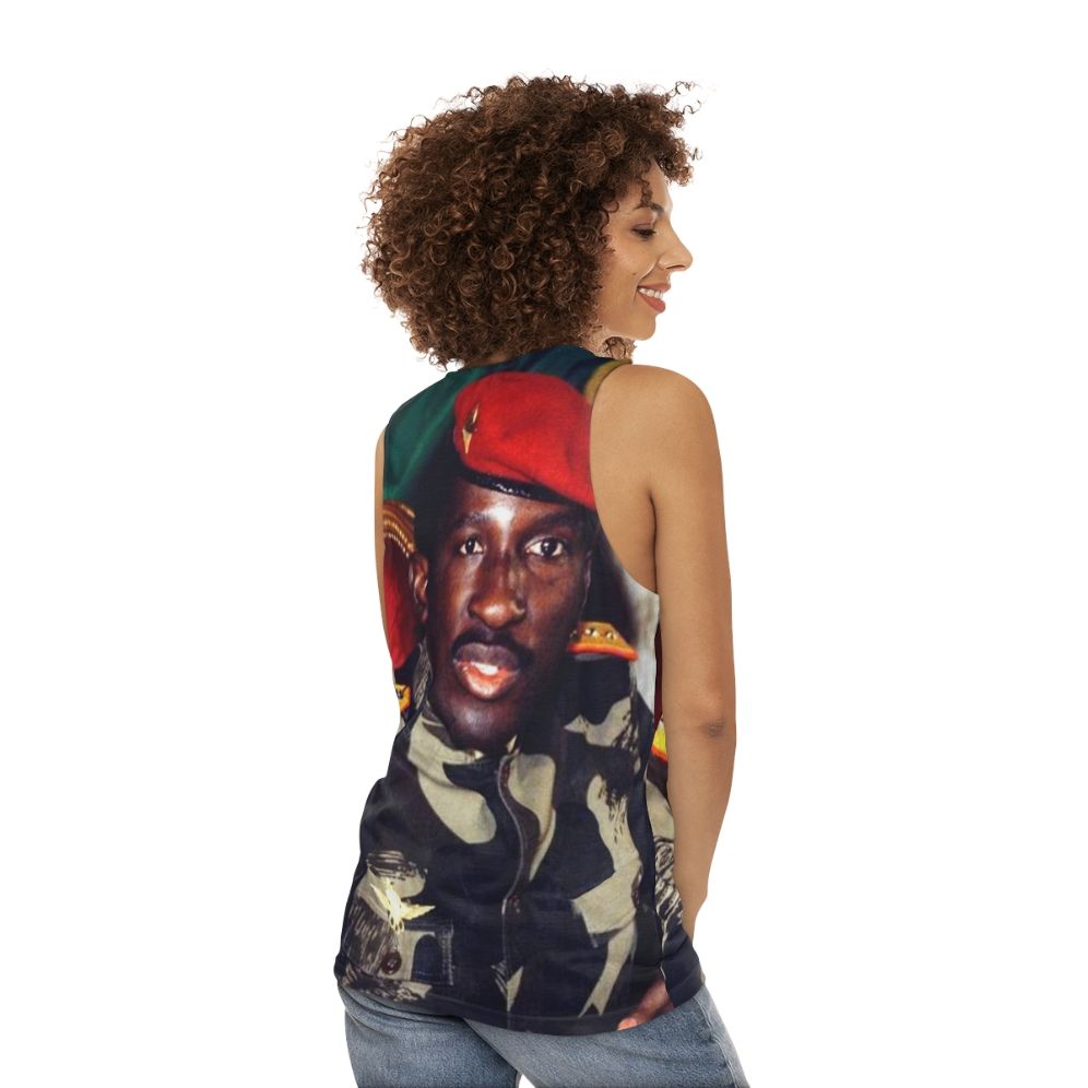 Thomas Sankara African Unisex Tank Top - women back