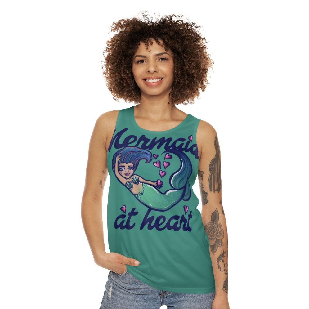 Mermaid-themed unisex tank top - women