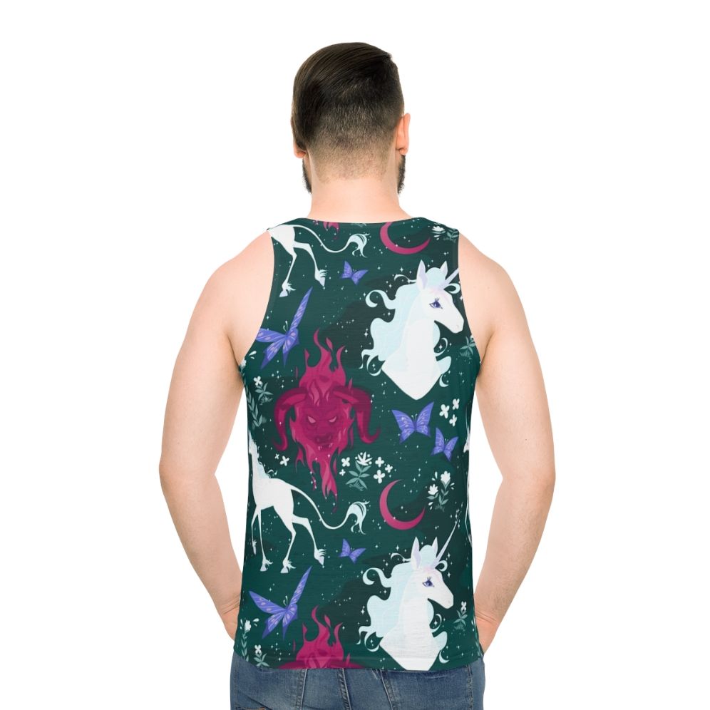 The Last Unicorn Unisex Tank Top - men back