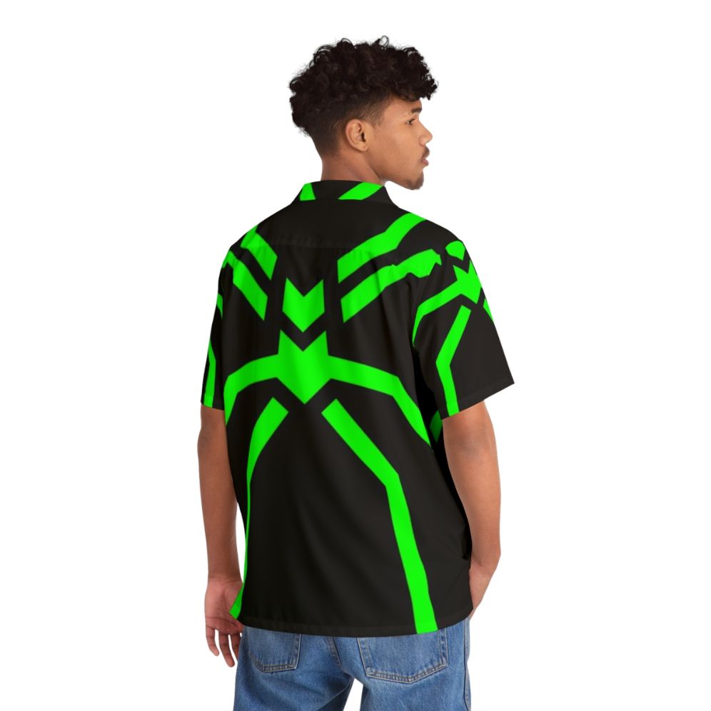 Stealth Spider Green Hawaiian Shirt - People Back