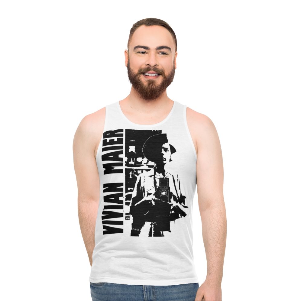 Vivian Maier inspired unisex tank top - men