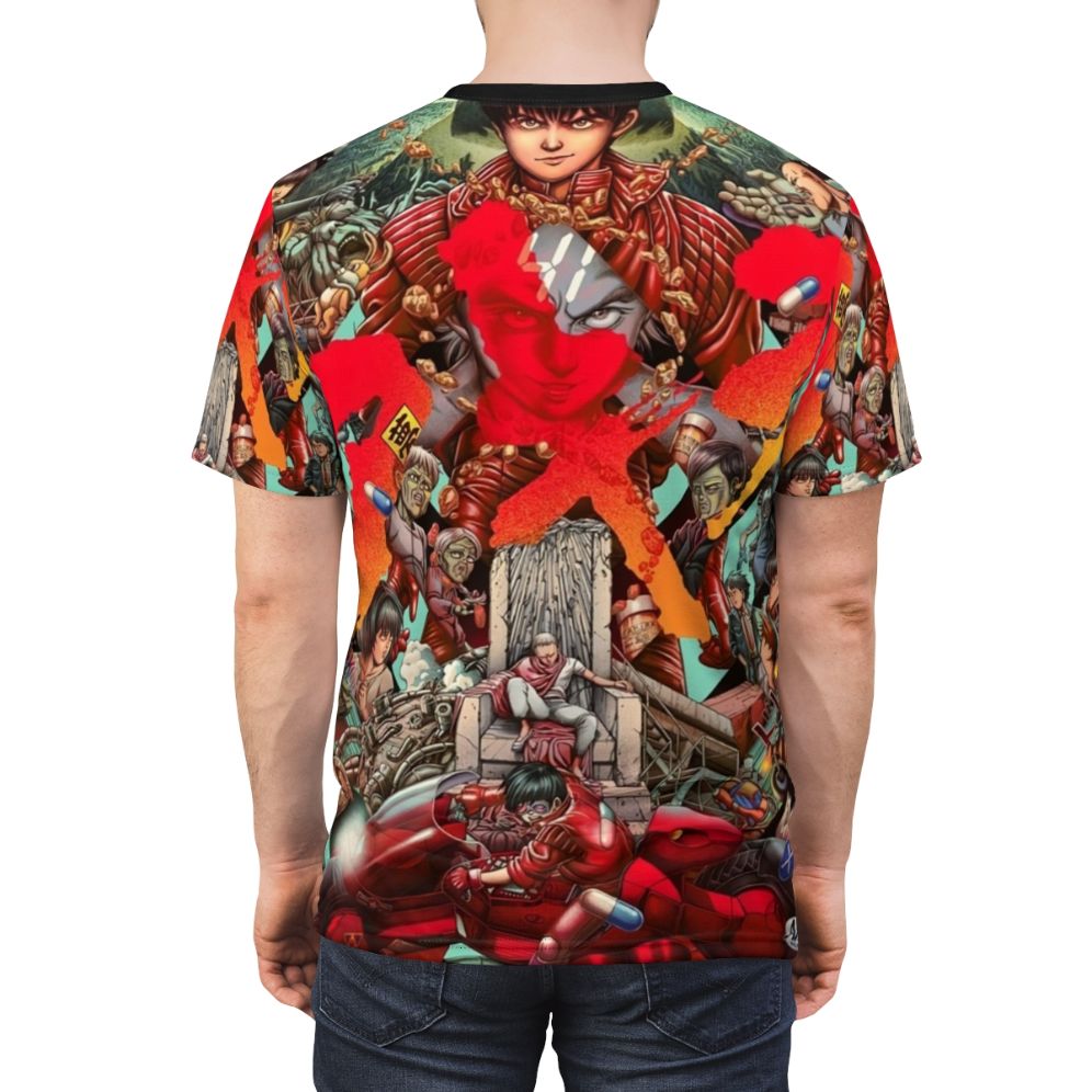 Vintage-inspired Akira anime t-shirt featuring the iconic Neo Tokyo design - men back