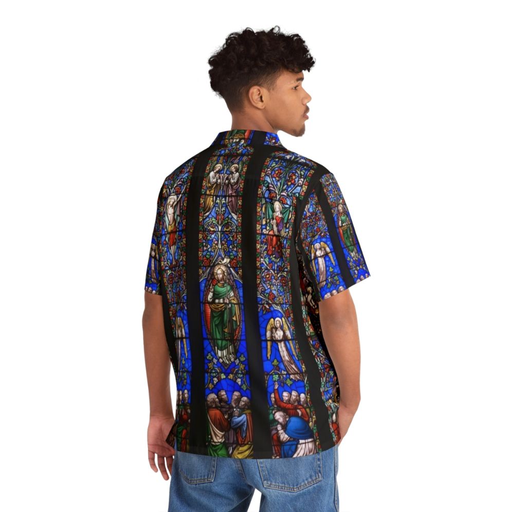 Church Stained Glass Window Hawaiian Shirt - People Back